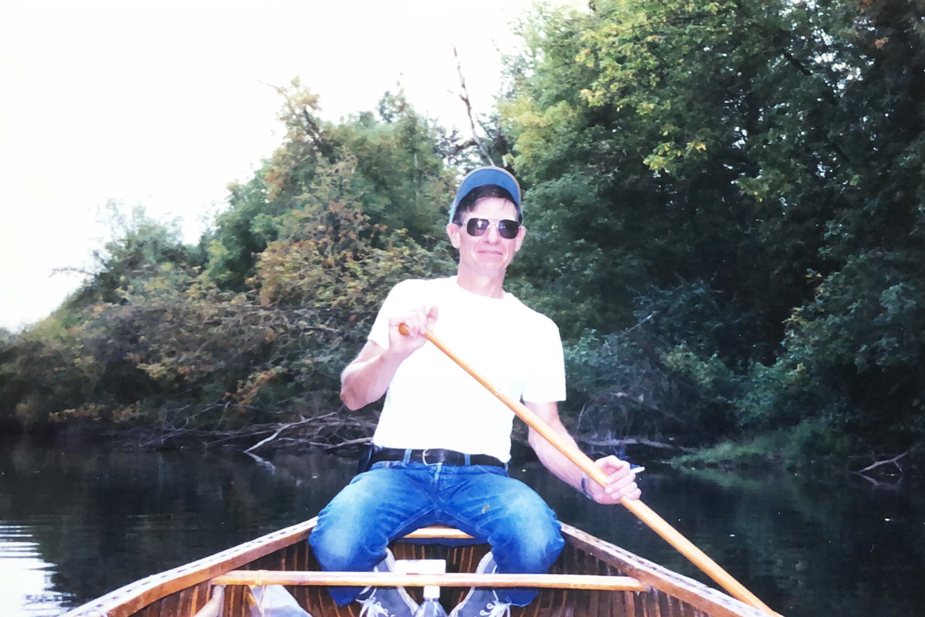 Happy in a Canoe